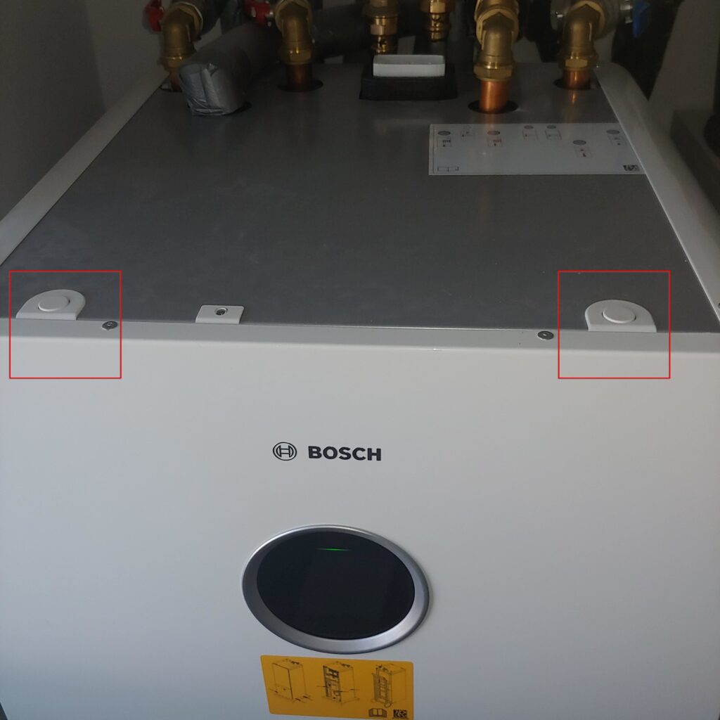boiler front cover tabs
